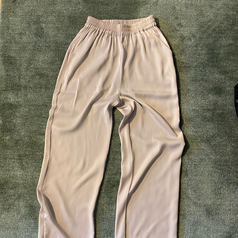 Satin flowy pants